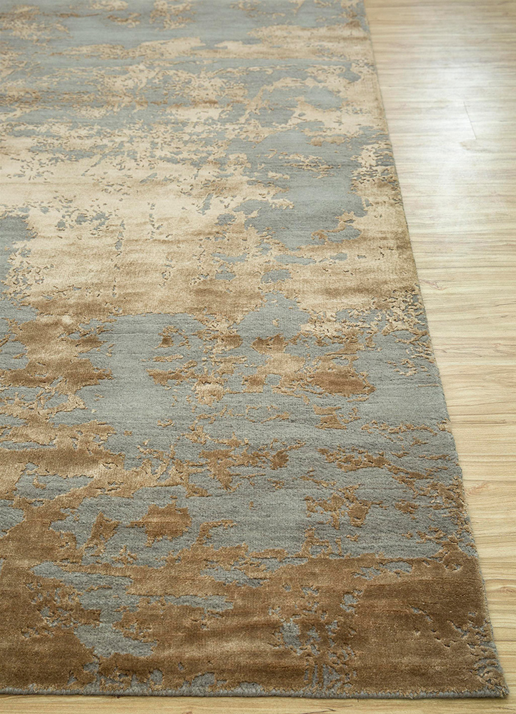 Jaipur Rugs Hand Knotted Wool And Bamboo Silk Grey And Black Esk 431 Area Rug Rug1065304