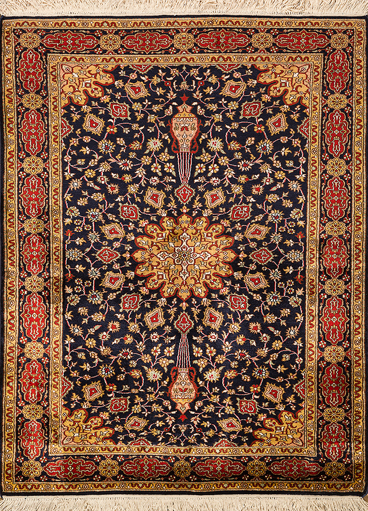 Jaipur Rugs Hand Knotted Silk Beige And Brown Skps 21 Area Rug Rug1093868